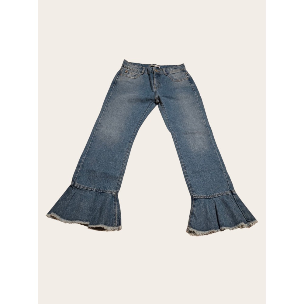 Zara Denim Jeans Flare Bottoms Y2k Womens Sz 00  Z1975